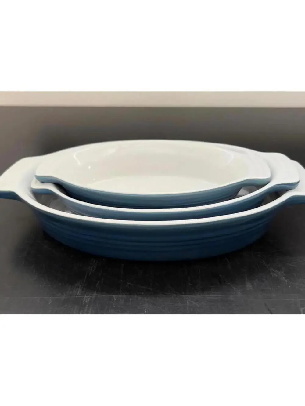 Set of 3 Gradient Blue and White Ceramic‎ 12